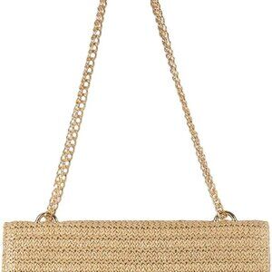 Women's Straw Shoulder Bag Woven Clutch Purse Boho Beach Handbag
